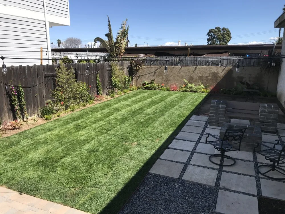 Full backyard landscape remodel in Lomita, CA by Ten Eight Renovations