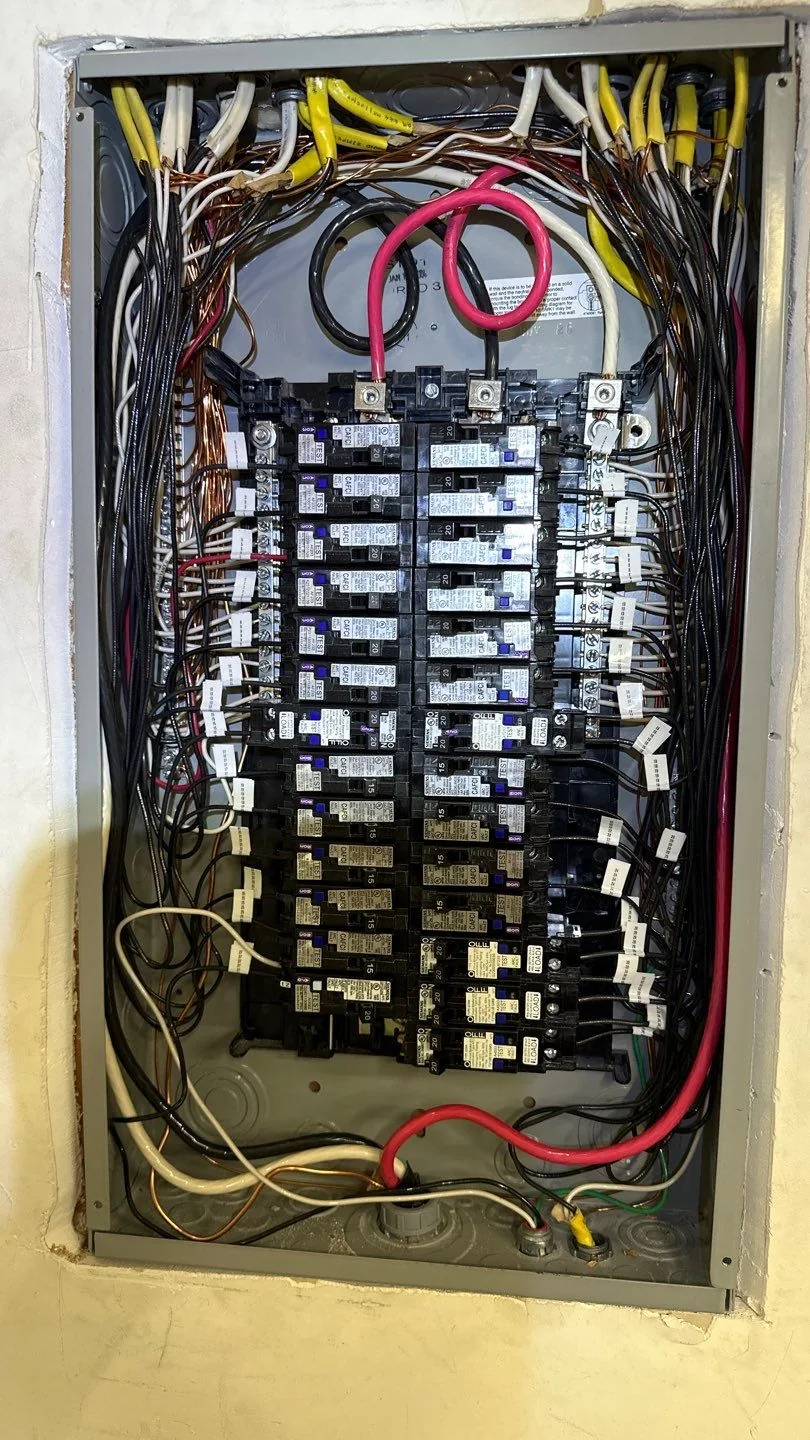 Electrical wiring and panel work by Ten Eight Renovations